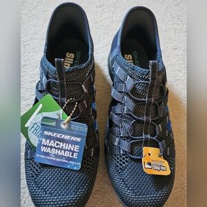 Skechers Slip-Ins - Black and Blue Water Shoe.